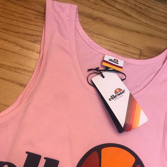 Ellesse Frattini Light Pink Men's Tank Top New - Picture 2 of 4